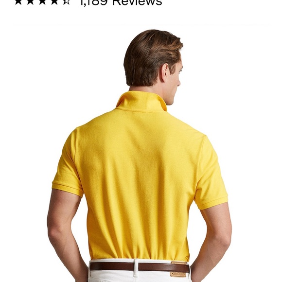 Polo Ralph Lauren Men's Classic-Fit Mesh Shirt - Yellow - Picture 5 of 12